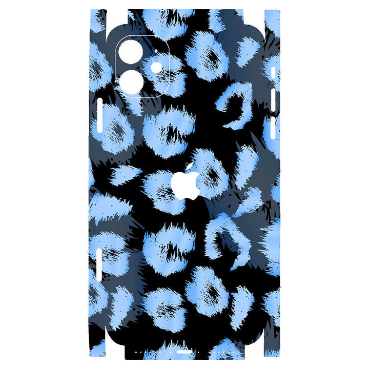 Apple iPhone Skin Wrap - Blue Shaded Leopard Print - SkinsLegend