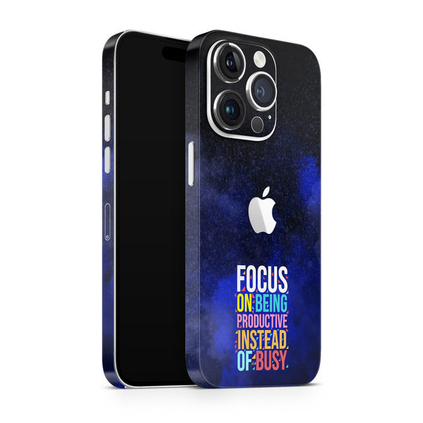 Apple iPhone Skin Wrap - Focus on Being Blue Smoke - SkinsLegend