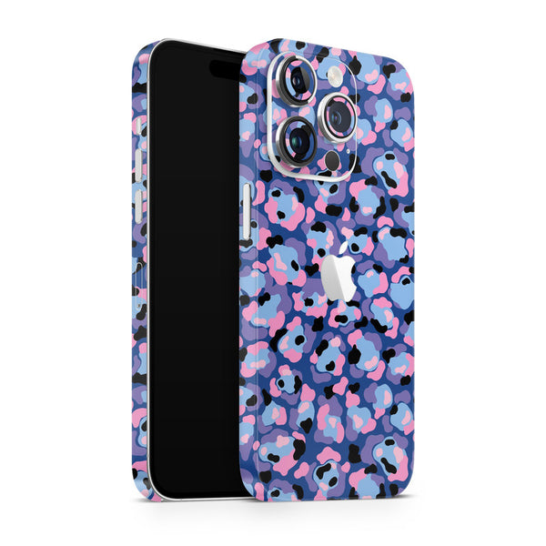 Apple iPhone Skin Wrap - Purple Cyan Pink Camouflage - SkinsLegend