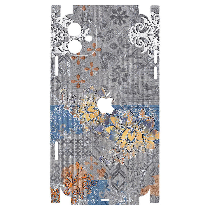 Apple iPhone Skin Wrap - White Grey Spiral Design - SkinsLegend