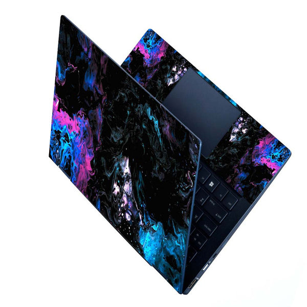 Full Panel Laptop Skin - Black Abstract