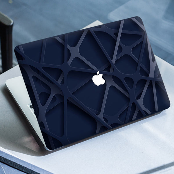Laptop Skin for Apple MacBook - Blue Shaded Bars Design - SkinsLegend