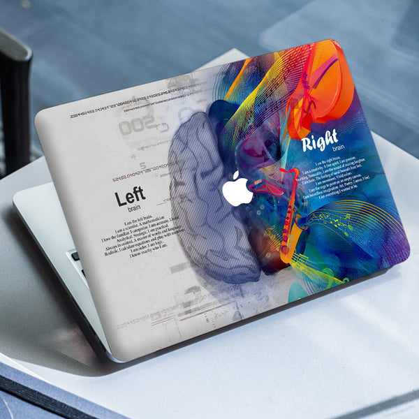 Laptop Skin for Apple MacBook - Brain Left Right Blue - SkinsLegend