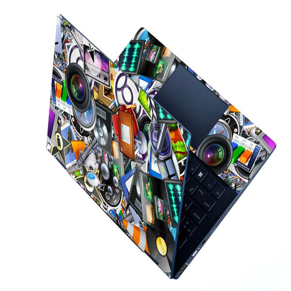 Full Panel Laptop Skin - camera sticker bomb