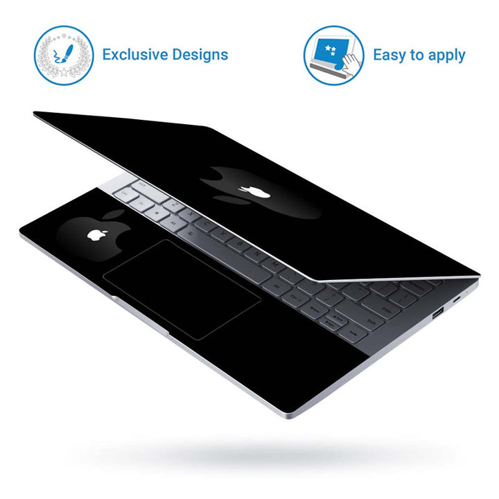 Full Panel Laptop Skin - Dual Apple on Black
