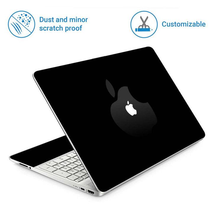Full Panel Laptop Skin - Dual Apple on Black
