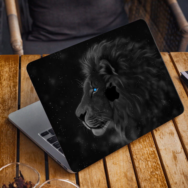 Laptop Skin for Apple MacBook - Galaxy Lion Black - SkinsLegend