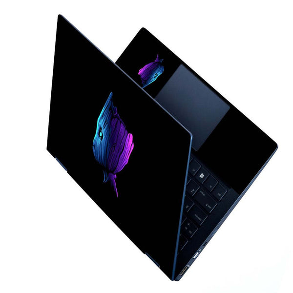 Full Panel Laptop Skin - Grood Purple on Black