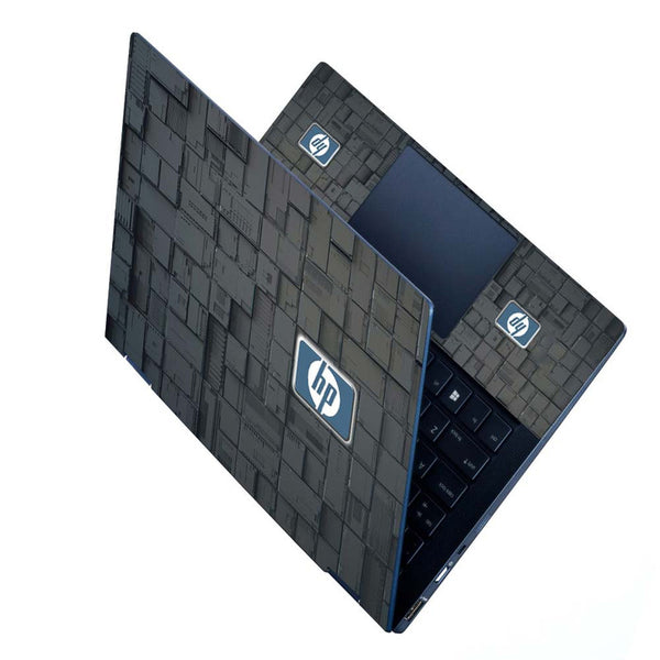 Full Panel Laptop Skin - HP Grey Brick Wall