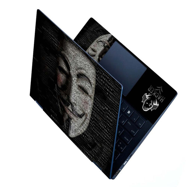 Full Panel Laptop Skin - Hacker Anonymous Typography