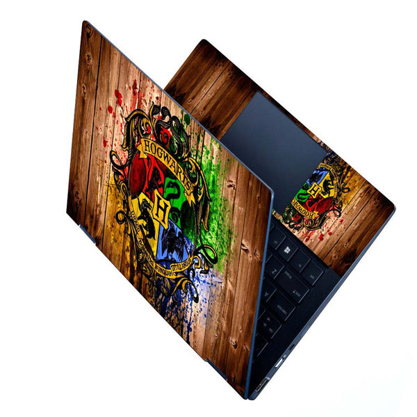 Full Panel Laptop Skin - Hogwarts Wooden