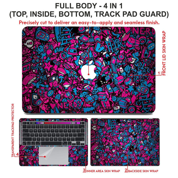 Laptop Skin for Apple MacBook - I Love Nerd - SkinsLegend
