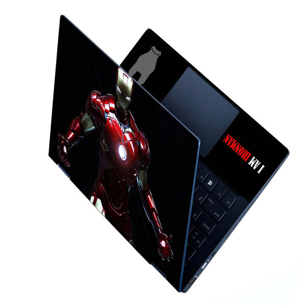 Full Panel Laptop Skin - Iron Man in Suit on Black