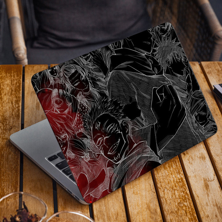 Laptop Skin for Apple MacBook - Kaisen Anime Black - SkinsLegend