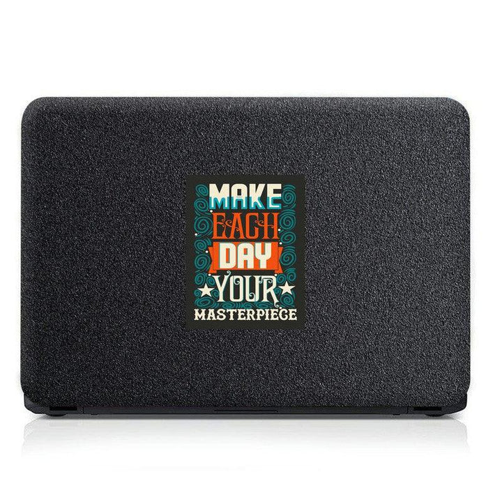Laptop Skin - Make Each Day on Black Sparkle
