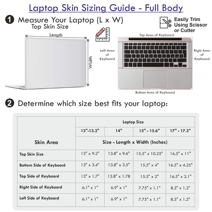 Laptop Skin - Blue Design