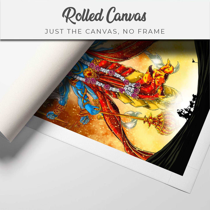 FineArts Rolled Canvas Painting - Lord Narayan Virat Roop