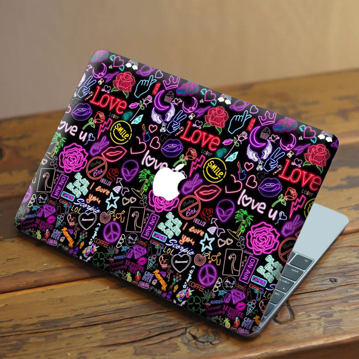Laptop Skin for Apple MacBook - Love You Neon - SkinsLegend