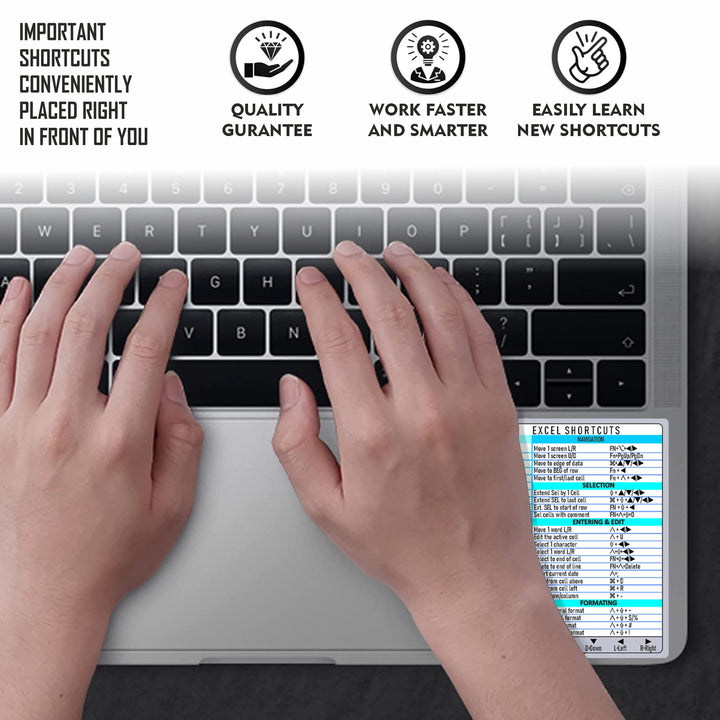 Keyboard Shortcut Stickers for Mac OS, Excel - SkinsLegend