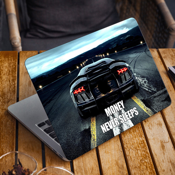 Laptop Skin for Apple MacBook - Money Never Sleeps Car Design - SkinsLegend