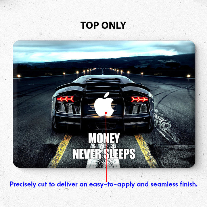 Laptop Skin for Apple MacBook - Money Never Sleeps Car Design - SkinsLegend