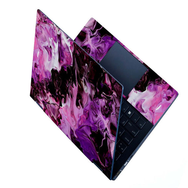 Full Panel Laptop Skin - Purple Shade Marble Series