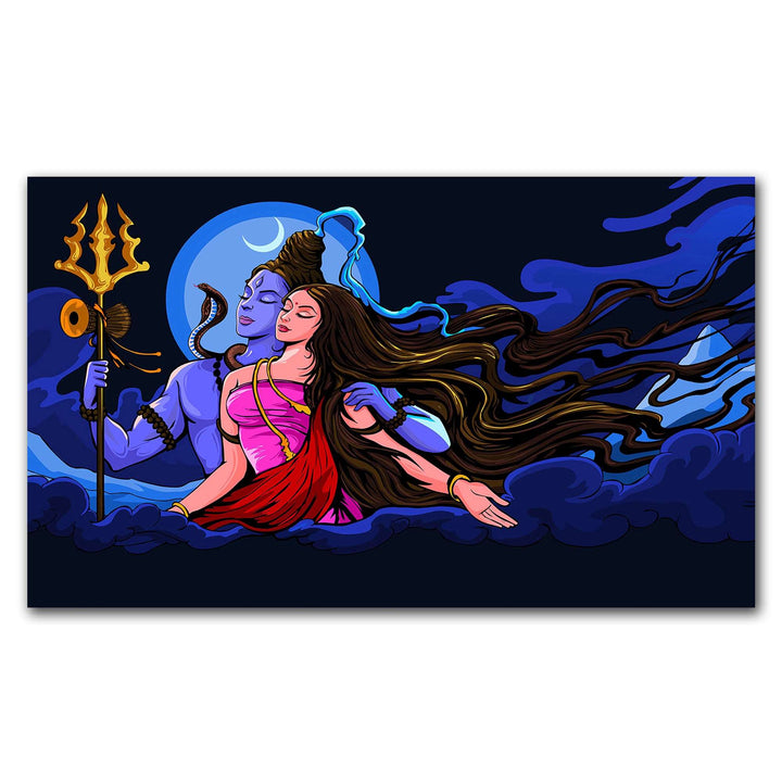 FineArts Rolled Canvas Painting - Shiv Shakti
