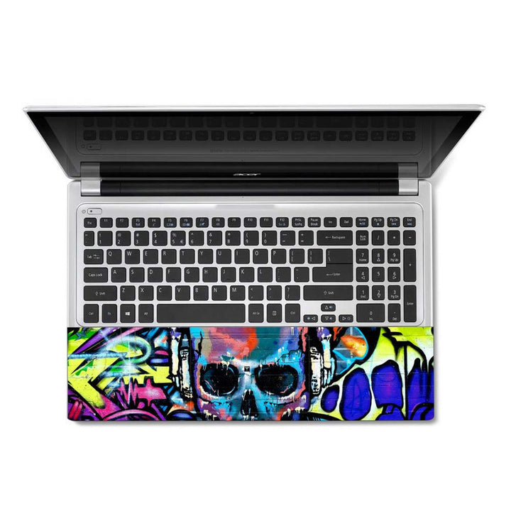 Full Panel Laptop Skin - Skull Wall Graffiti
