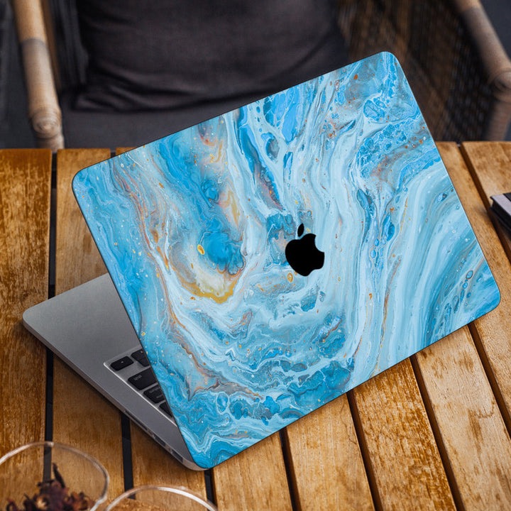 Laptop Skin for Apple MacBook - Sky Blue Stone Art - SkinsLegend