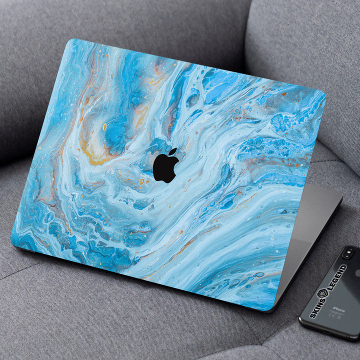 Laptop Skin for Apple MacBook - Sky Blue Stone Art - SkinsLegend