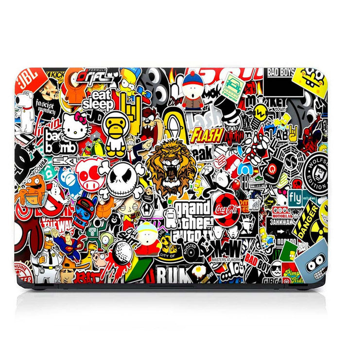Full Panel Laptop Skin - Sticker Bomb Tiger