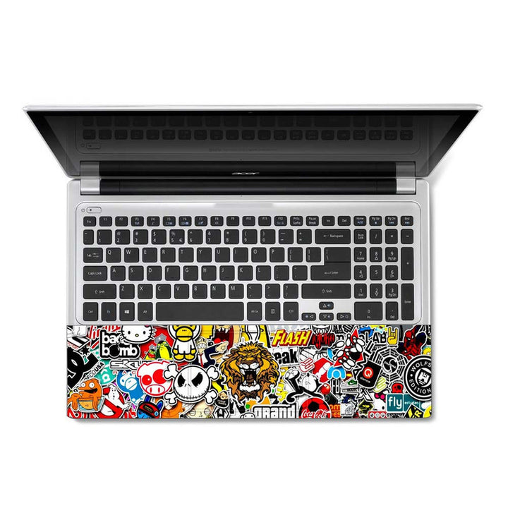 Full Panel Laptop Skin - Sticker Bomb Tiger
