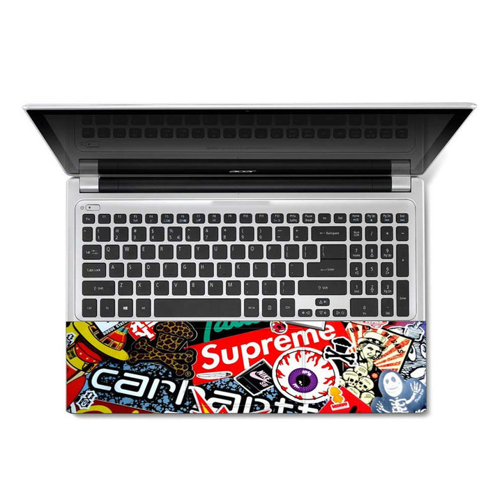 Full Panel Laptop Skin - Supreme Sticker Bomb