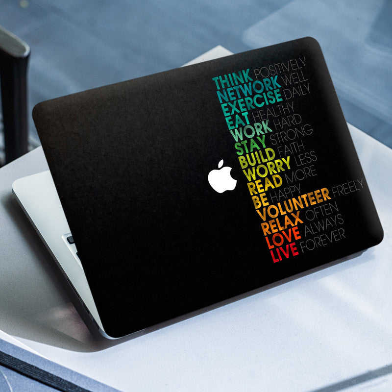 Laptop Skin For Apple MacBook Think Positively Quotes SkinsLegend laptop-skin-for-apple-macbook-think-positively-quotes-skinslegend