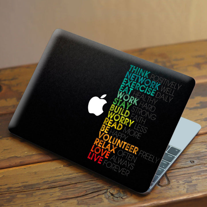 Laptop Skin for Apple MacBook - Think Positively Quotes - SkinsLegend