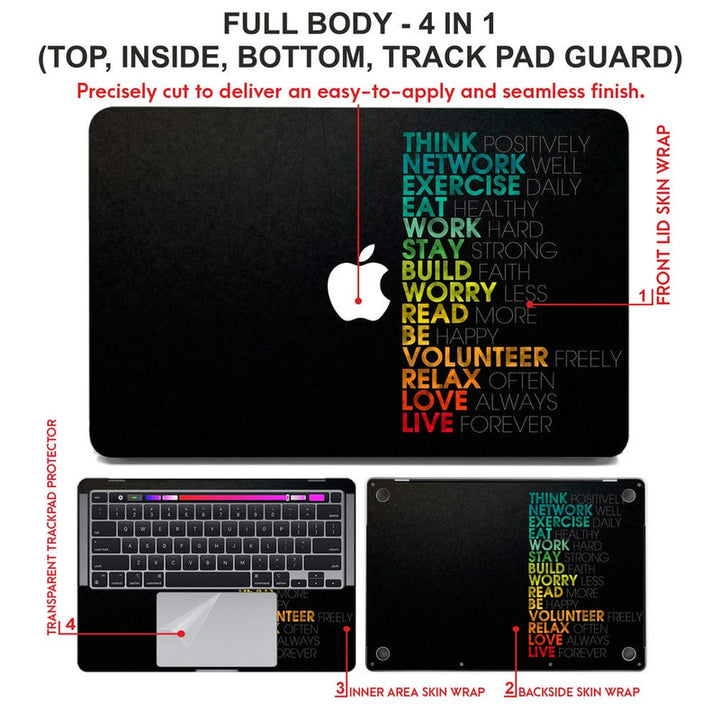Laptop Skin for Apple MacBook - Think Positively Quotes - SkinsLegend