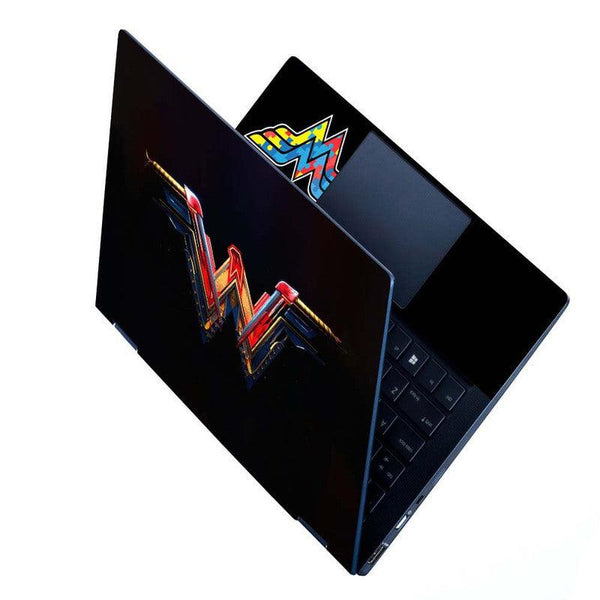 Full Panel Laptop Skin - W on Black