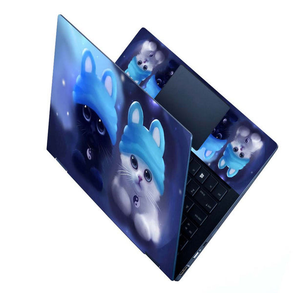 Full Panel Laptop Skin - Ying Yang Cats
