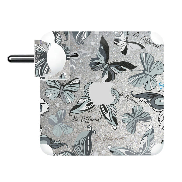 Charger Skin - Be Different Butterfly Silver_Uv