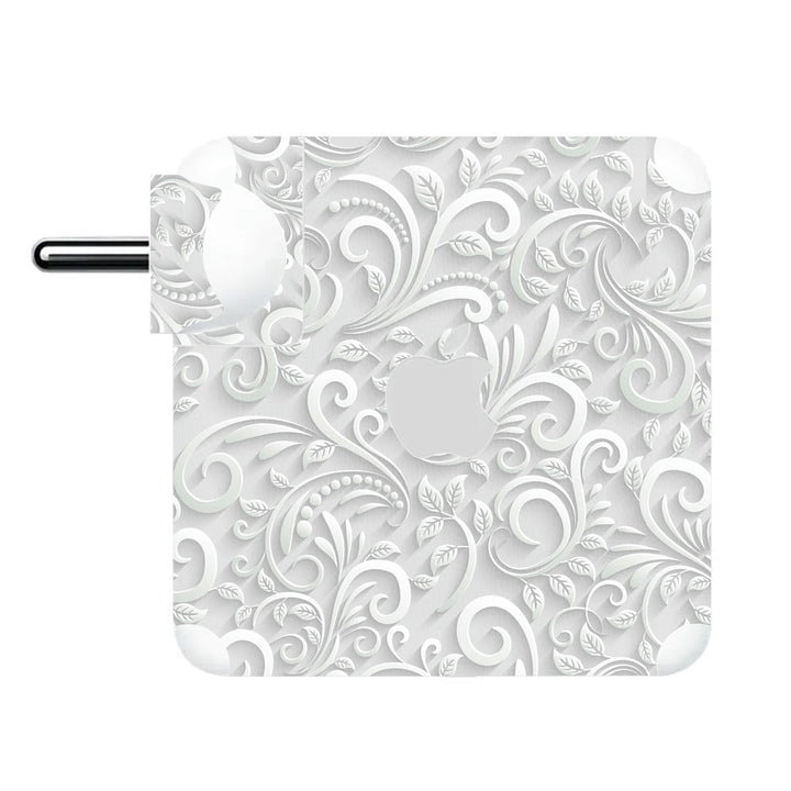 Charger Skin - White 3D Floral