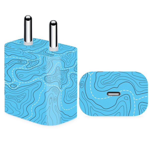Charger Skin - Topographic Map Contour Lines