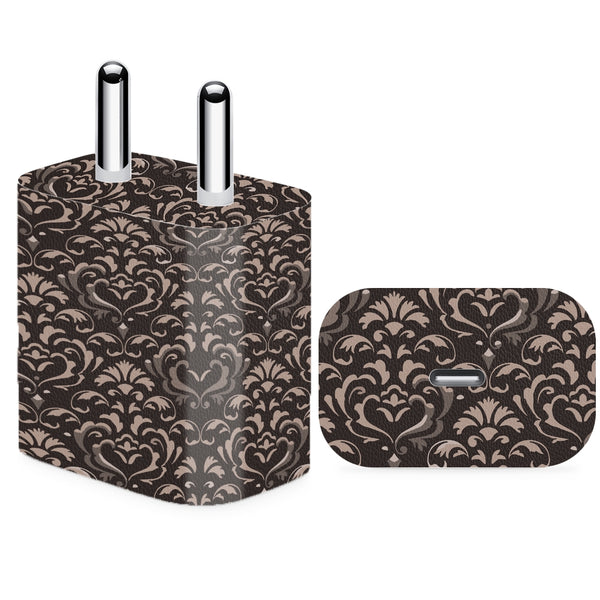 Charger Skin - Brown Shaded Floral
