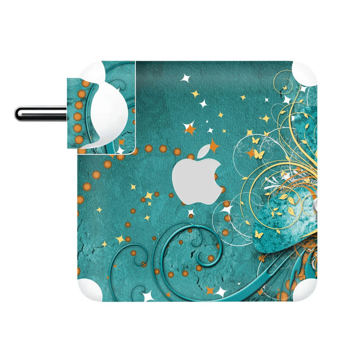 Charger Skin - Abstract Turquoise Swirls