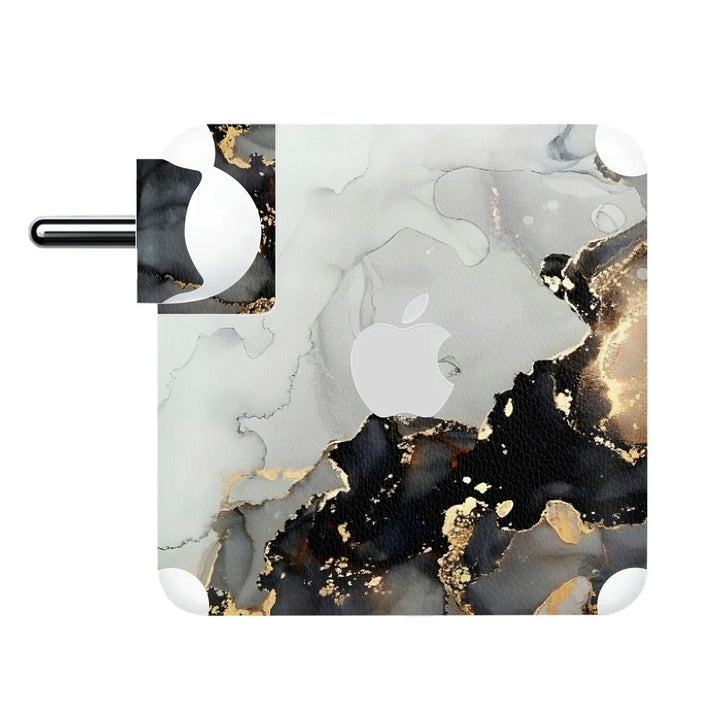 Charger Skin - Black Grey Shaded Marble
