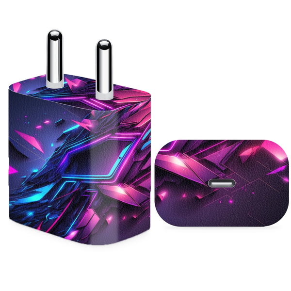 Charger Skin - Abstract Game Background With Blue Pink Light
