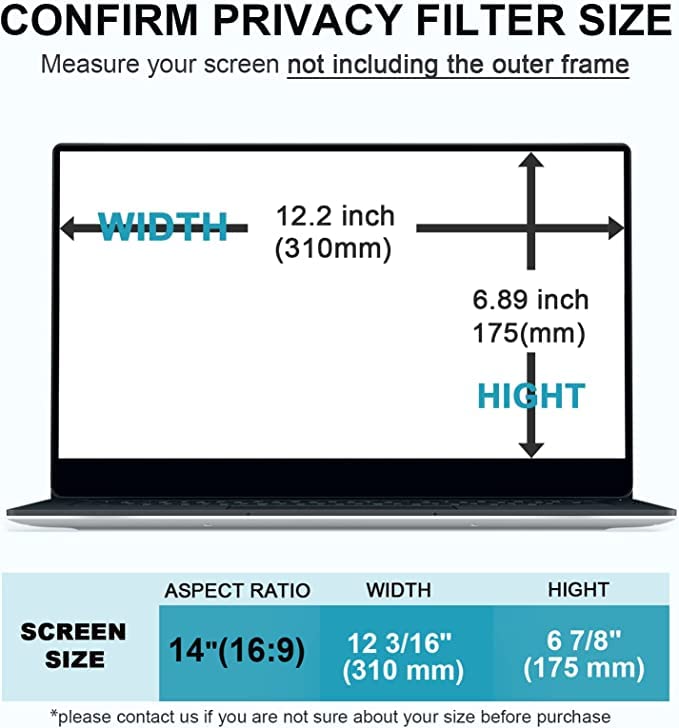 Privacy Guard for 14.6 Inch Laptop