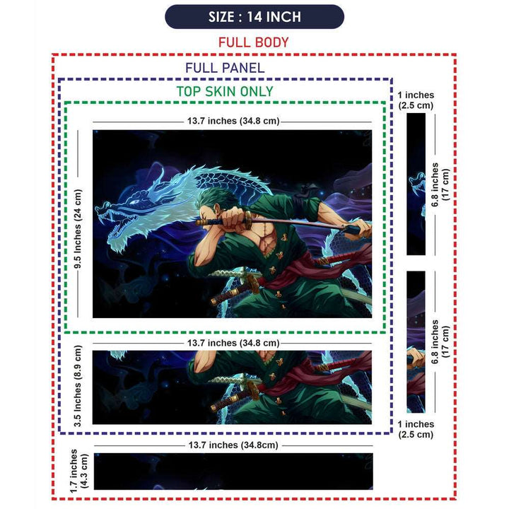Laptop Skin - Roronoa Zoro Dragon