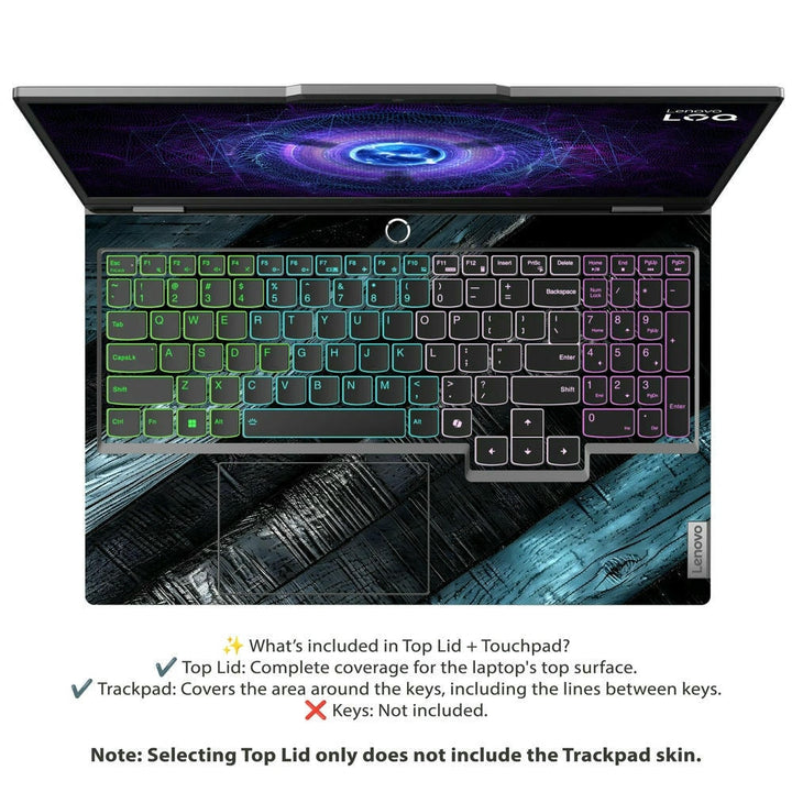 3D Embossed Laptop Skin - Abstract Carbon Fiber