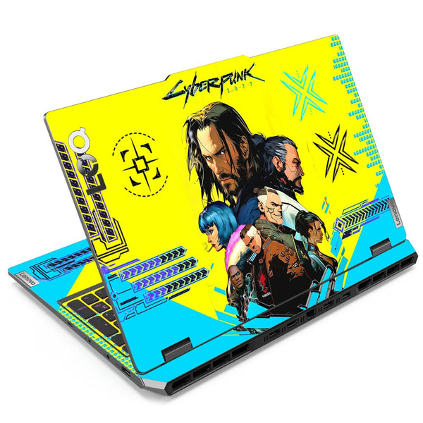 3D Embossed Laptop Skin - Cyberpunk Neon Game