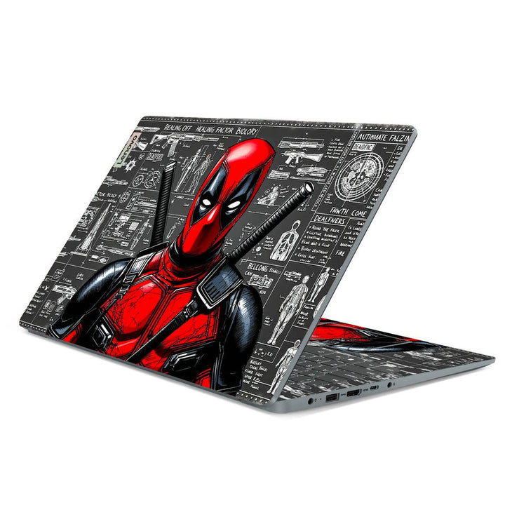 Deadpool Comic Style 3D Embossed Laptop Skin | Buy Online Now – SkinsLegend